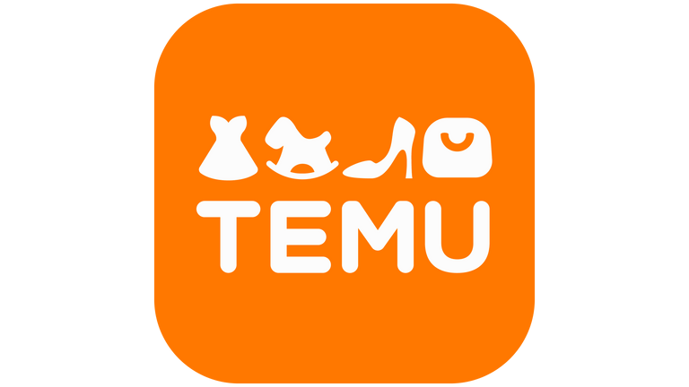 the logo for temu is shown as an orange square with white letters