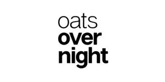 a black and white logo with the words oats overnight